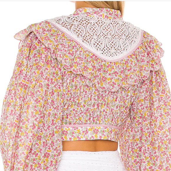 NWT: LOVESHACKFANCY | Egan Floral Crop Top - Picture 9 of 10